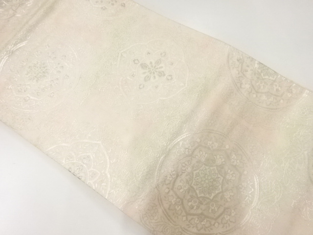 アンティーク　華文模様織出し袋帯（材料）